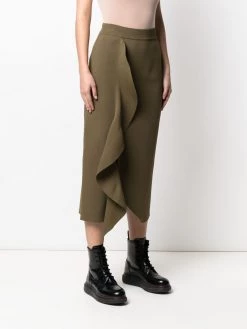 Alexander McQueen draped high-waisted pencil skirt