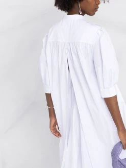 Alexander McQueen flared draped-back shirtdress