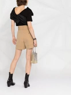 Best Sale ✔️ Alexander McQueen Paperbag waist turn up shorts ✨ 11 Alexander McQueen paperbag-waist turn-up shorts