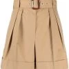 Alexander McQueen paperbag-waist turn-up shorts