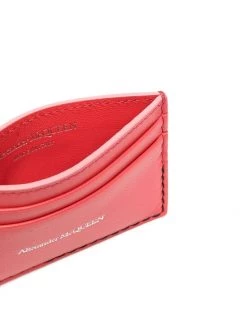 Alexander McQueen logo-print leather cardholder