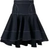 Alexander McQueen contrast-stitch ruffled skirt