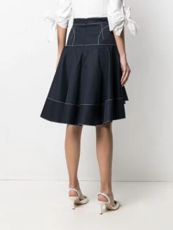 Alexander McQueen contrast-stitch ruffled skirt