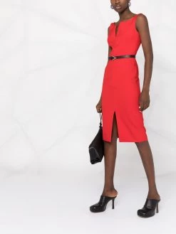 Alexander McQueen front-slit pencil dress