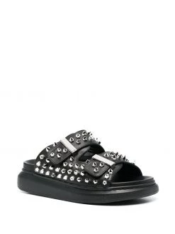 Alexander McQueen stud-embellished oversized-sole sandals