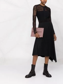 Alexander McQueen lace ribbed-knit cardigan