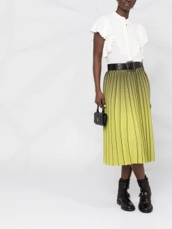 Alexander McQueen ruffled-sleeve silk shirt