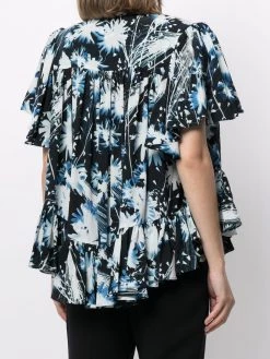 Alexander McQueen floral-print silk shirt