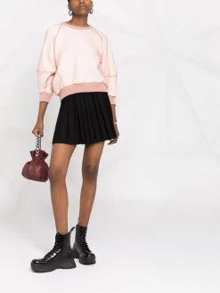 Alexander McQueen organza overlay cropped sweatshirt