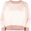 Alexander McQueen organza overlay cropped sweatshirt