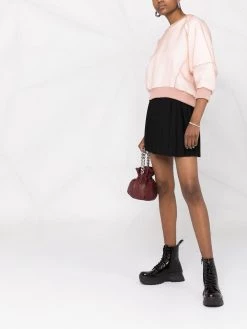 Alexander McQueen organza overlay cropped sweatshirt