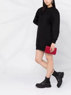 Alexander McQueen logo-embroidered sweatshirt dress