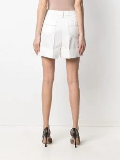 Alexander McQueen contrast-stitching cotton shorts