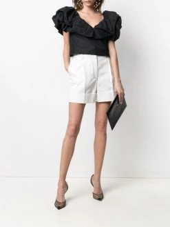 Alexander McQueen contrast-stitching cotton shorts