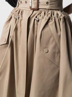 Alexander McQueen belted A-line midi skirt
