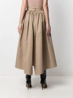 Alexander McQueen belted A-line midi skirt