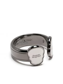 Alexander McQueen Skull logo-engraved ring