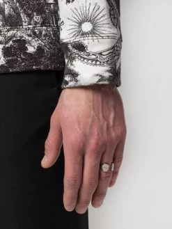 Alexander McQueen Skull logo-engraved ring