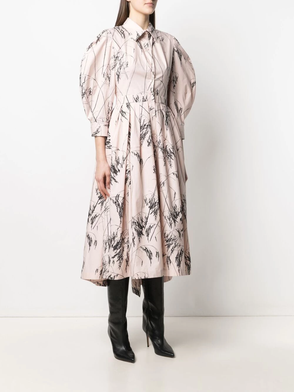 Top 10 🔔 Alexander McQueen Botanical print cotton 👕 shirtdress ❤️ 3 Alexander McQueen botanical-print cotton shirtdress