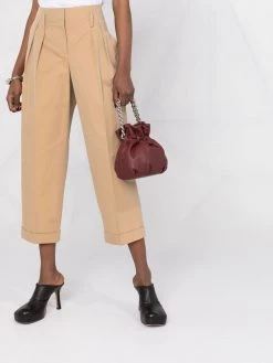 Alexander McQueen turn-up hem cropped trousers