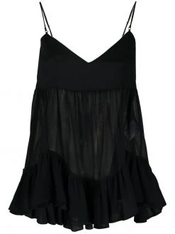 Alexander McQueen panelled seersucker camisole