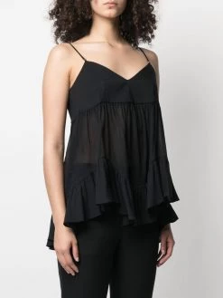 Alexander McQueen panelled seersucker camisole