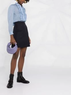 Alexander McQueen rear-pleated straight-fit skirt