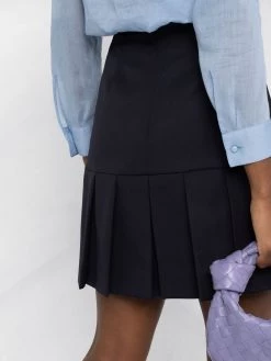 Alexander McQueen rear-pleated straight-fit skirt