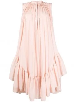 Alexander McQueen ruffle-hem sleeveless dress