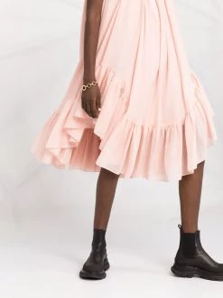 Alexander McQueen ruffle-hem sleeveless dress