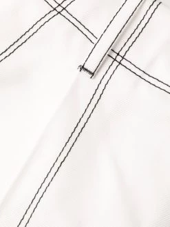 Alexander McQueen contrast-stitch cropped trousers