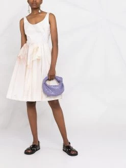 Alexander McQueen engineered tulle toile print flared dress