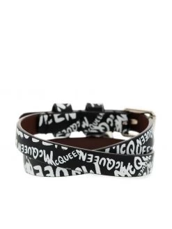Alexander McQueen grafitti print wraparound bracelet