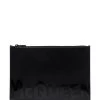 Alexander McQueen Graffiti logo-print clutch bag