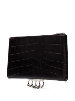 Cheapest 🎉 Alexander McQueen Four Ring zipper pouch 🔔 7 Alexander McQueen Four-Ring zipper pouch