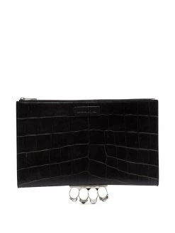 Alexander McQueen Four-Ring zipper pouch
