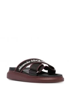 Alexander McQueen logo-print slip-on sandals