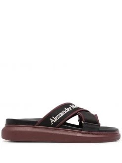 Alexander McQueen logo-print slip-on sandals