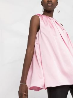 Alexander McQueen pleated sleeveless blouse