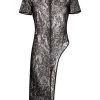Alexander McQueen asymmetric-design lace top