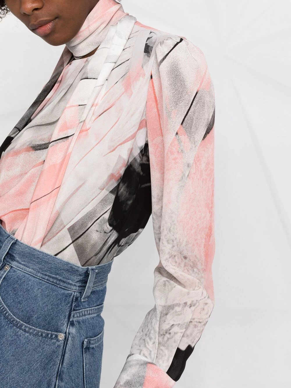 Hot Sale ๐ Alexander McQueen Trompe l'oeil print blouse ๐ 3 Alexander McQueen trompe l'oeil print blouse