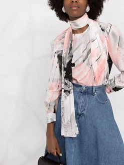 Hot Sale ๐ Alexander McQueen Trompe l'oeil print blouse ๐ 10 Alexander McQueen trompe l'oeil print blouse