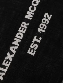 Alexander McQueen oversize McQueen graffiti scarf