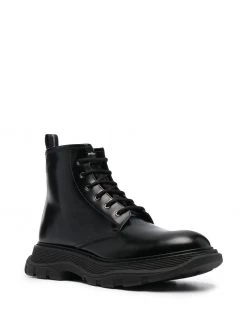 Alexander McQueen lace-up leather ankle boots