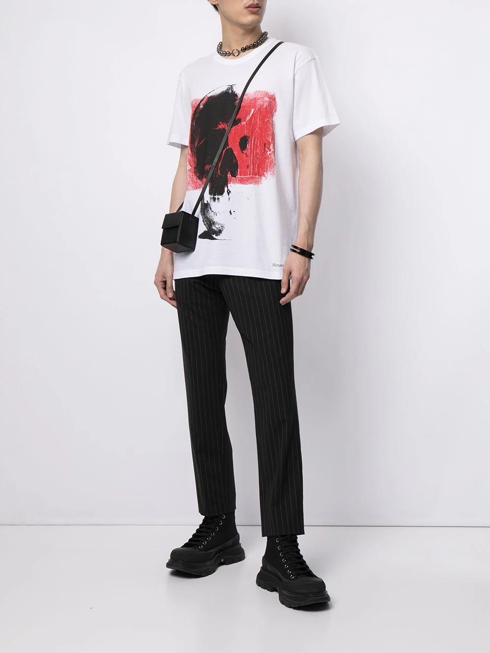Top 10 ๐ Alexander McQueen Punk Skull oversized T ๐ shirt ๐ 2 Alexander McQueen Punk Skull oversized T-shirt