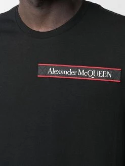 Alexander McQueen logo-patch cotton-jersey T-shirt