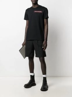 Alexander McQueen logo-patch cotton-jersey T-shirt