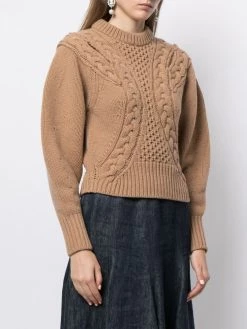 Alexander McQueen cut-out puff-sleeve jumper