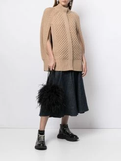 Alexander McQueen knitted wool-cashmere cape