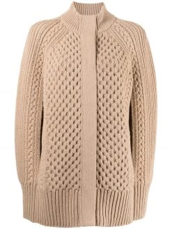 Alexander McQueen knitted wool-cashmere cape